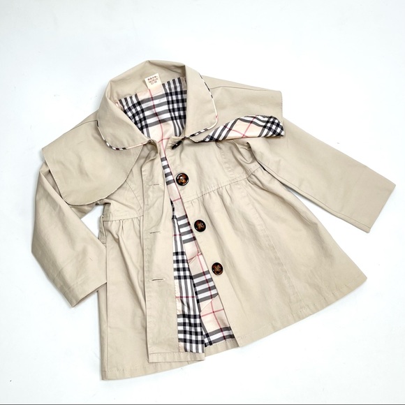LUBABY classic English style trench coat with cape 12mo - Picture 1 of 8